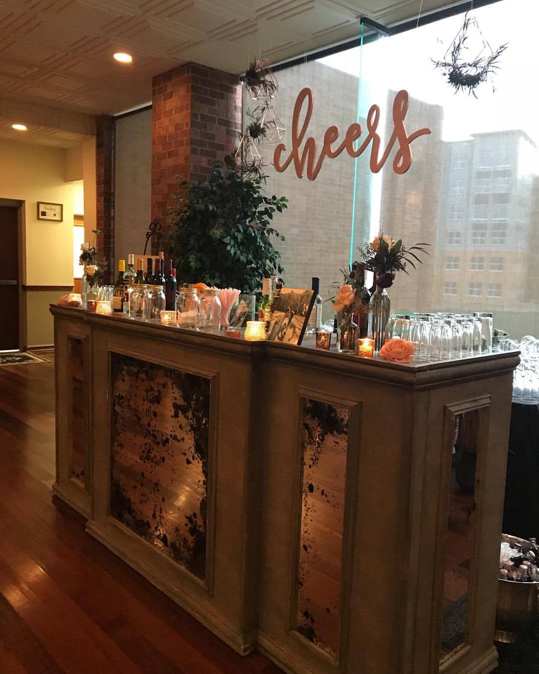 Wooden Bar Setup