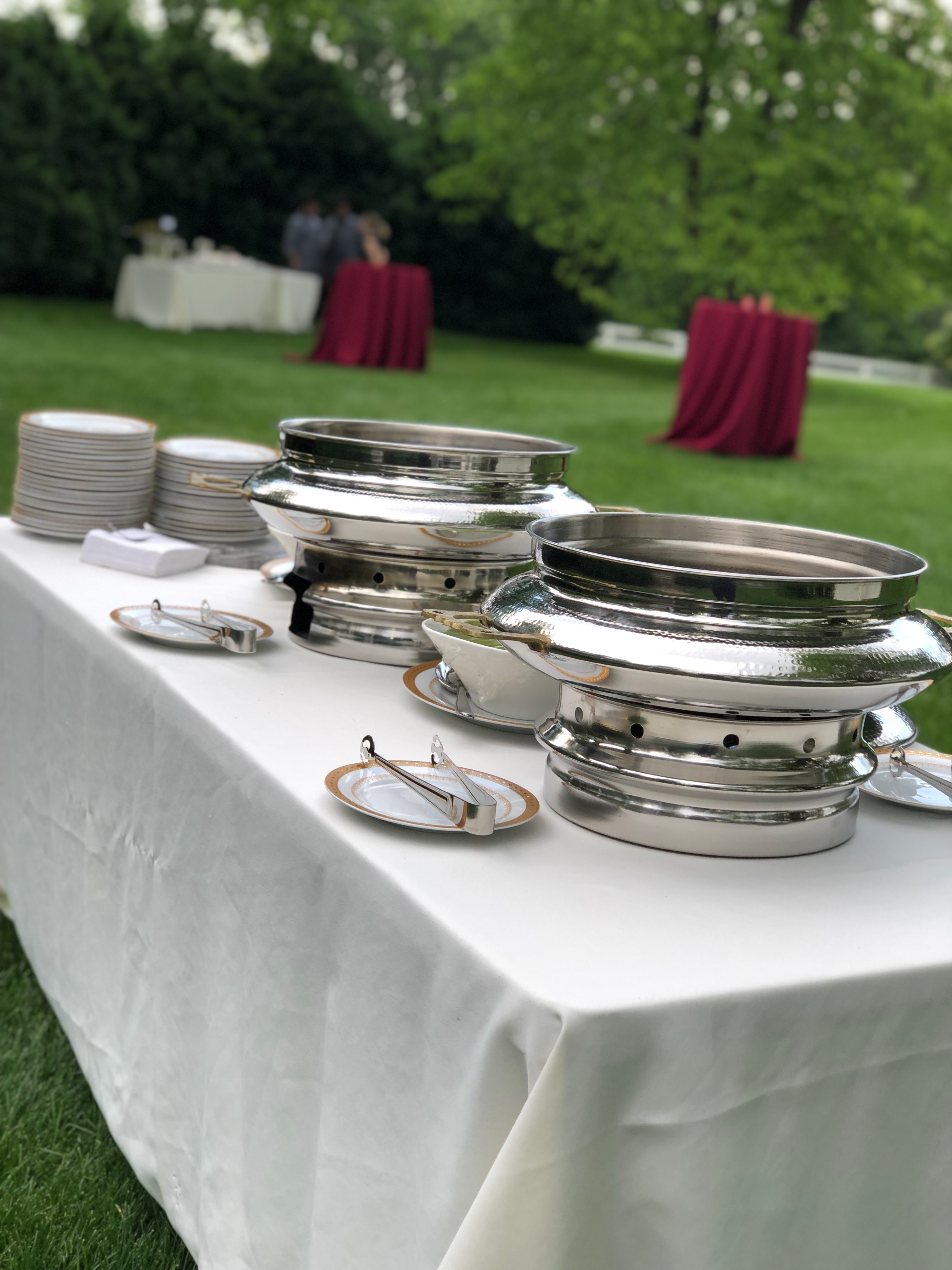 Outdoor appetizer station