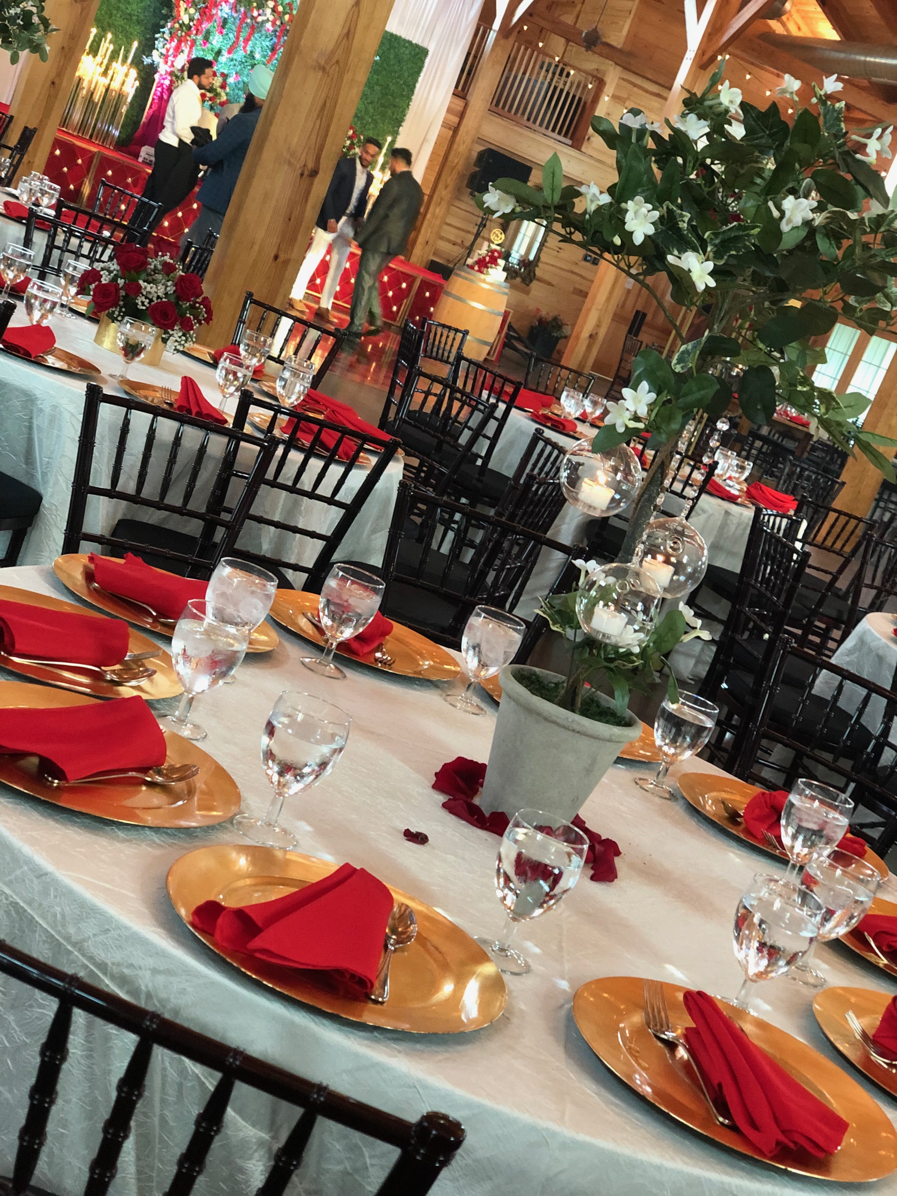 Red accents at Harbour View
