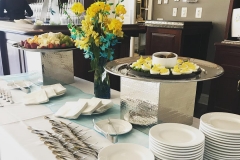 Turquoise and Yellow Appetizer Station