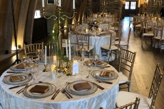 Ivory and gold set up at Sweeney Barn