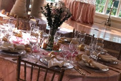 Blush theme set up at Morais Vineyard