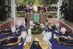 Navy and Gold with Gold Sequin Linens